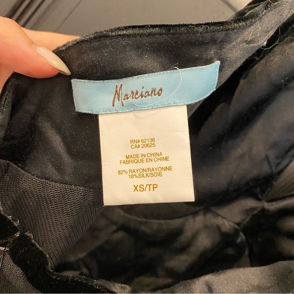 Marciano velvet halter top with mesh cutouts - Picture 2 of 5